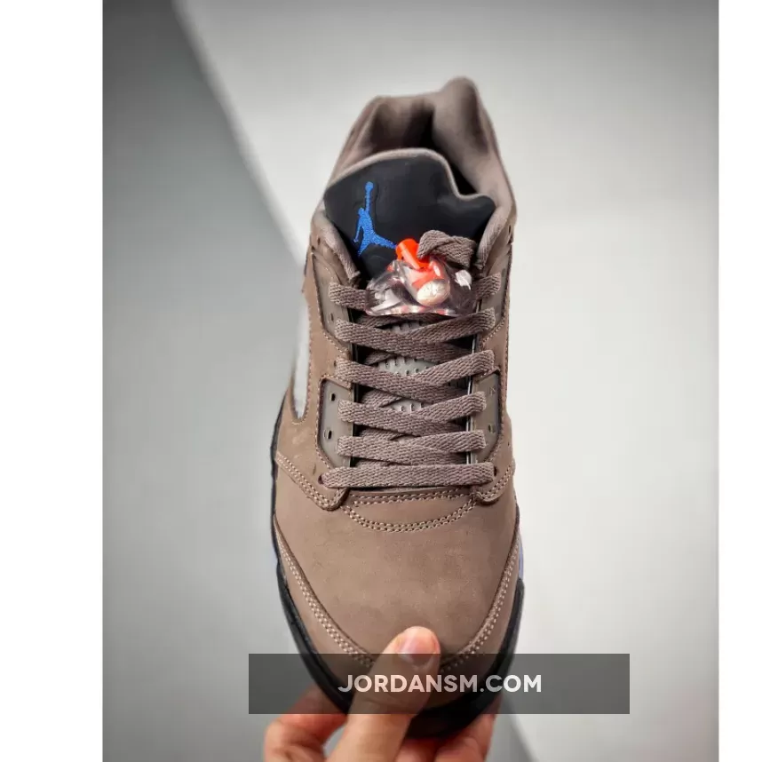 PSG X Air Jordan 5 Low Pumice/Black/Game Royal-Plum Eclipse-Bright Crimson