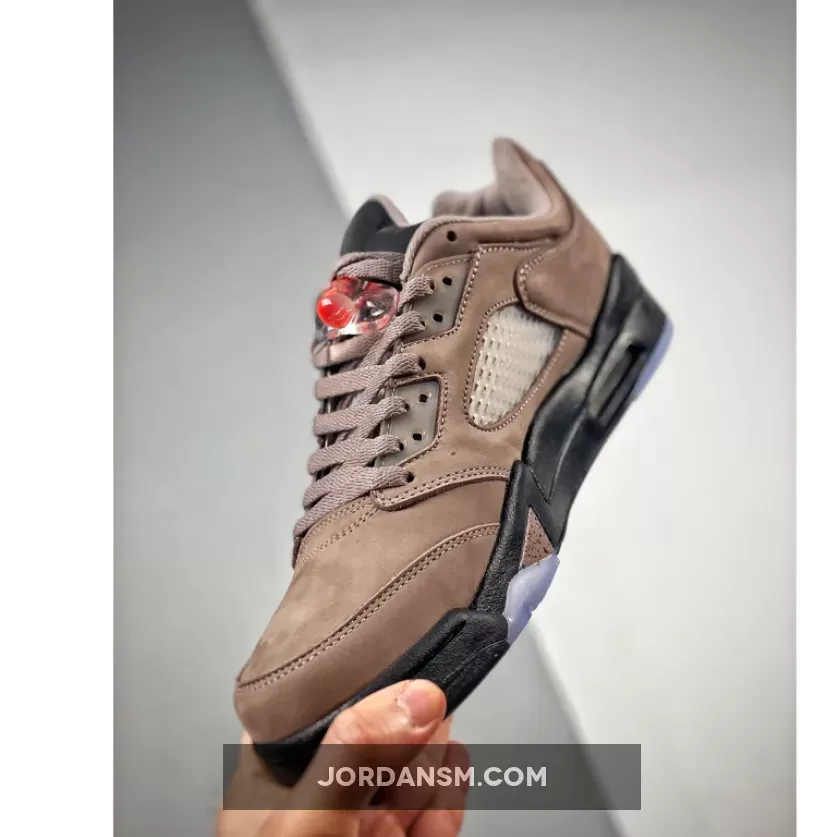 PSG X Air Jordan 5 Low Pumice/Black/Game Royal-Plum Eclipse-Bright Crimson