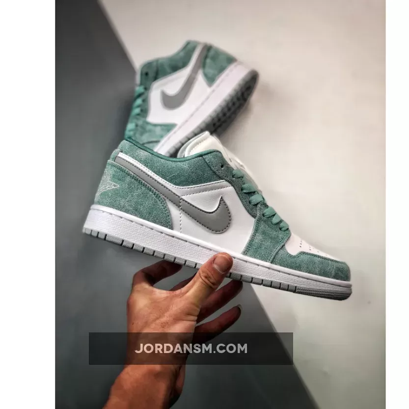 Air Jordan 1 Low New Emerald/White-Light Steel Grey DN3705-301 / emerald jordans