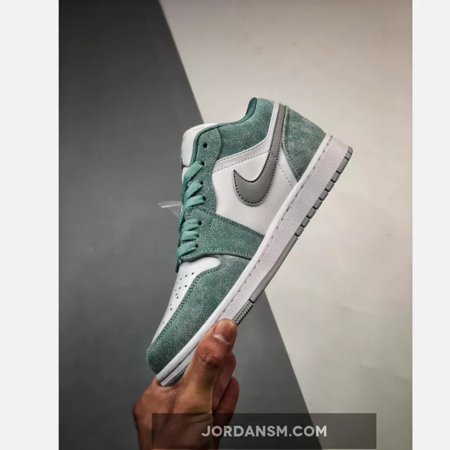 Air Jordan 1 Low New Emerald/White-Light Steel Grey DN3705-301 / emerald jordans