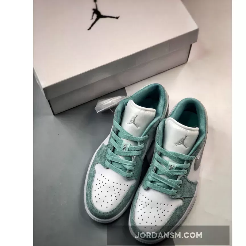 Air Jordan 1 Low New Emerald/White-Light Steel Grey DN3705-301 / emerald jordans