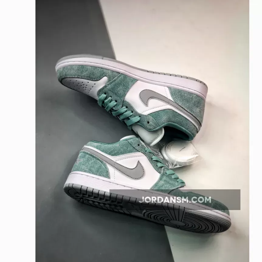 Air Jordan 1 Low New Emerald/White-Light Steel Grey DN3705-301 / emerald jordans