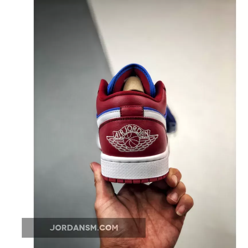Air Jordan 1 Low Pomegranate/Medium Blue-White DC0774-604 New Releases