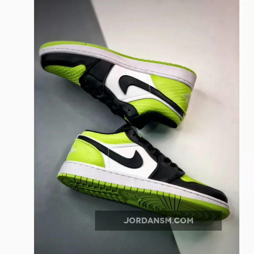 Air Jordan 1 Low 'Vivid Green Snakeskin' DX4446-301 Online