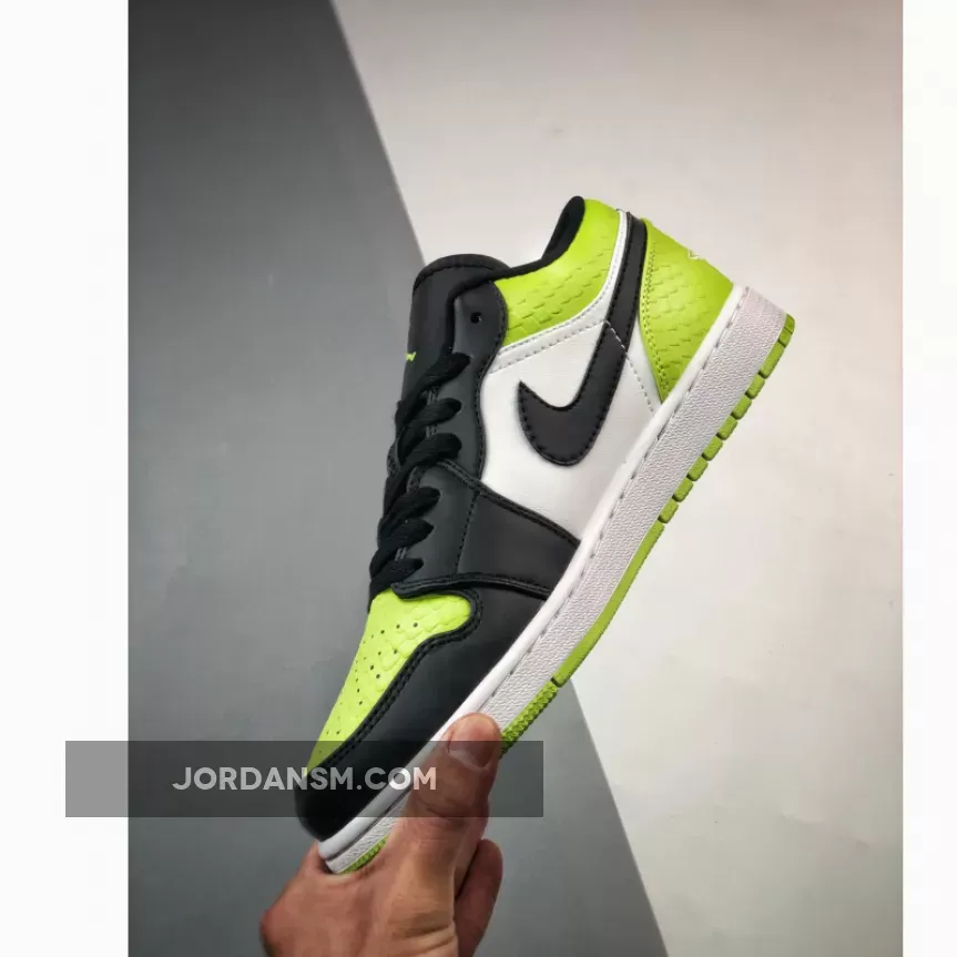 Air Jordan 1 Low 'Vivid Green Snakeskin' DX4446-301 Online