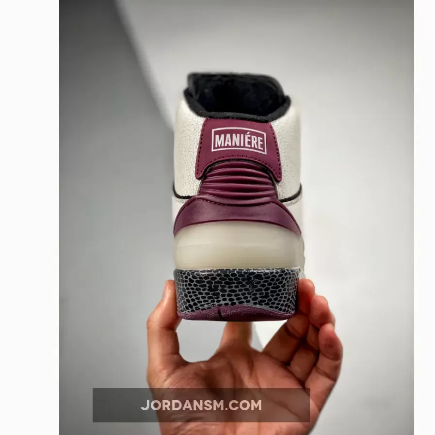 A Ma Maniere X Air Jordan 2 ‘Airness’ Sail/Black-Burgundy Crush DO7216-100 Online
