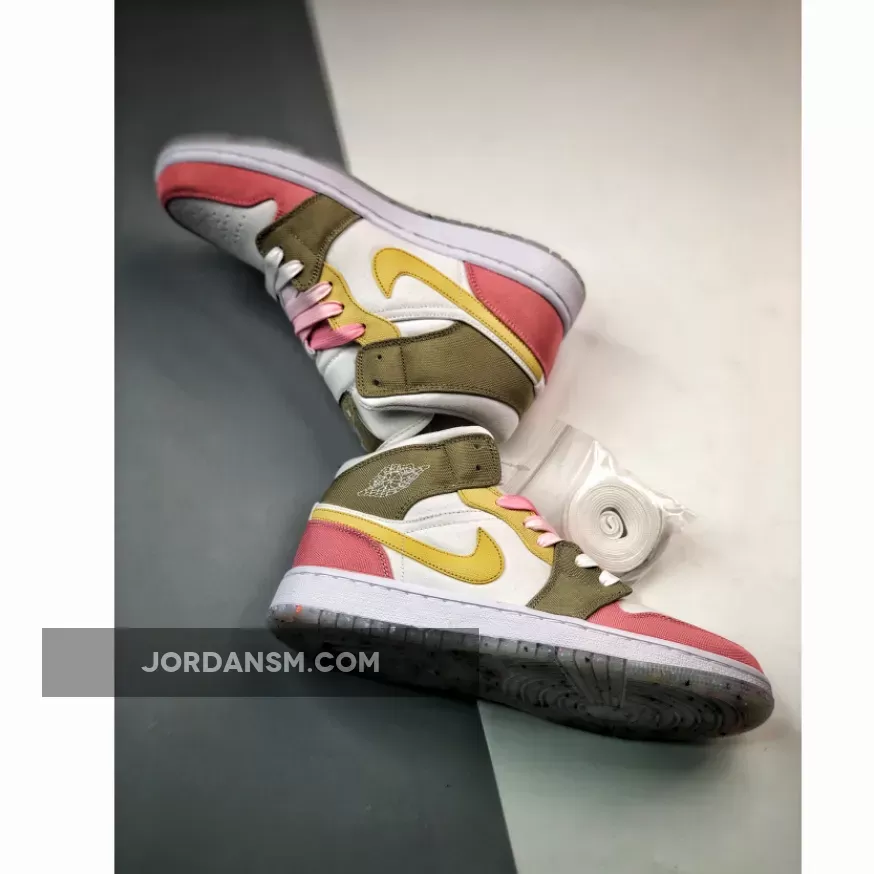 Air Jordan 1 Mid SE Pastel Vivid Green Grind DJ0338-100 New Releases