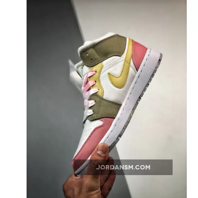 Air Jordan 1 Mid SE Pastel Vivid Green Grind DJ0338-100 New Releases