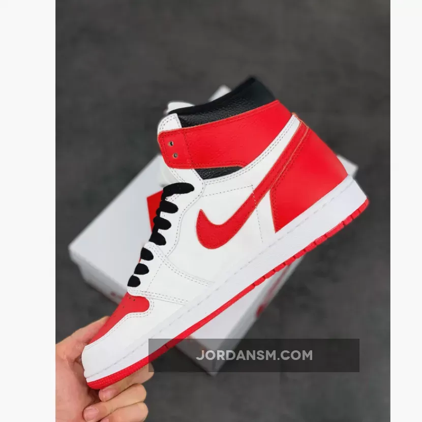 Air Jordan 1 High OG Heritage White/University Red-Black 555088-161 Restock