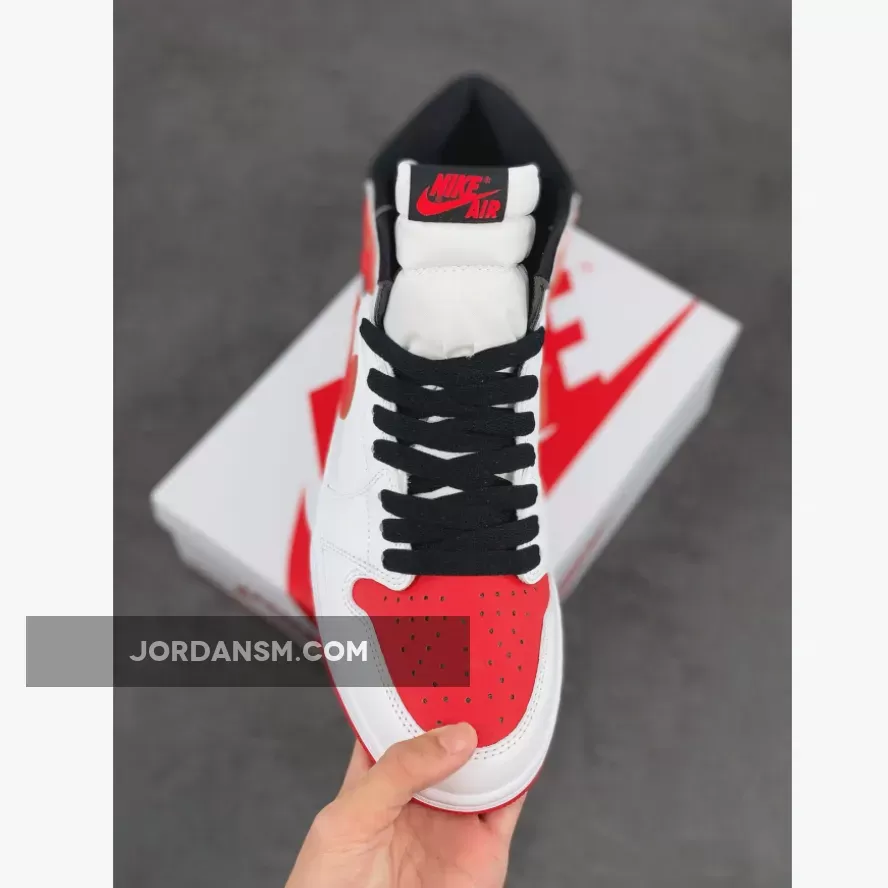 Air Jordan 1 High OG Heritage White/University Red-Black 555088-161 Restock
