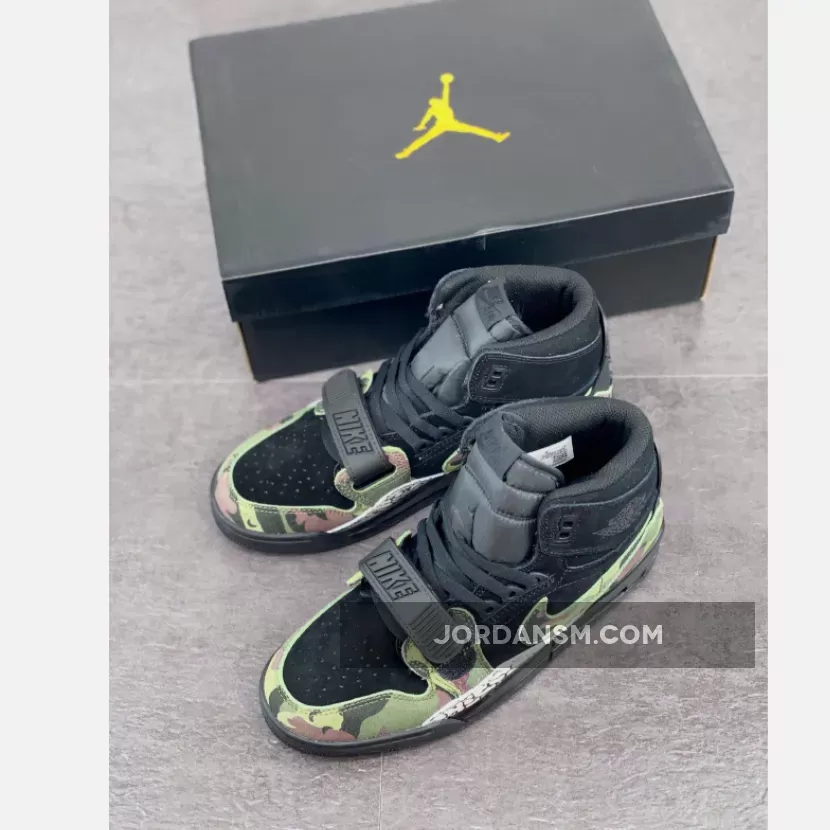 Jordan Legacy 312 Black/Camo Green-Black Restock