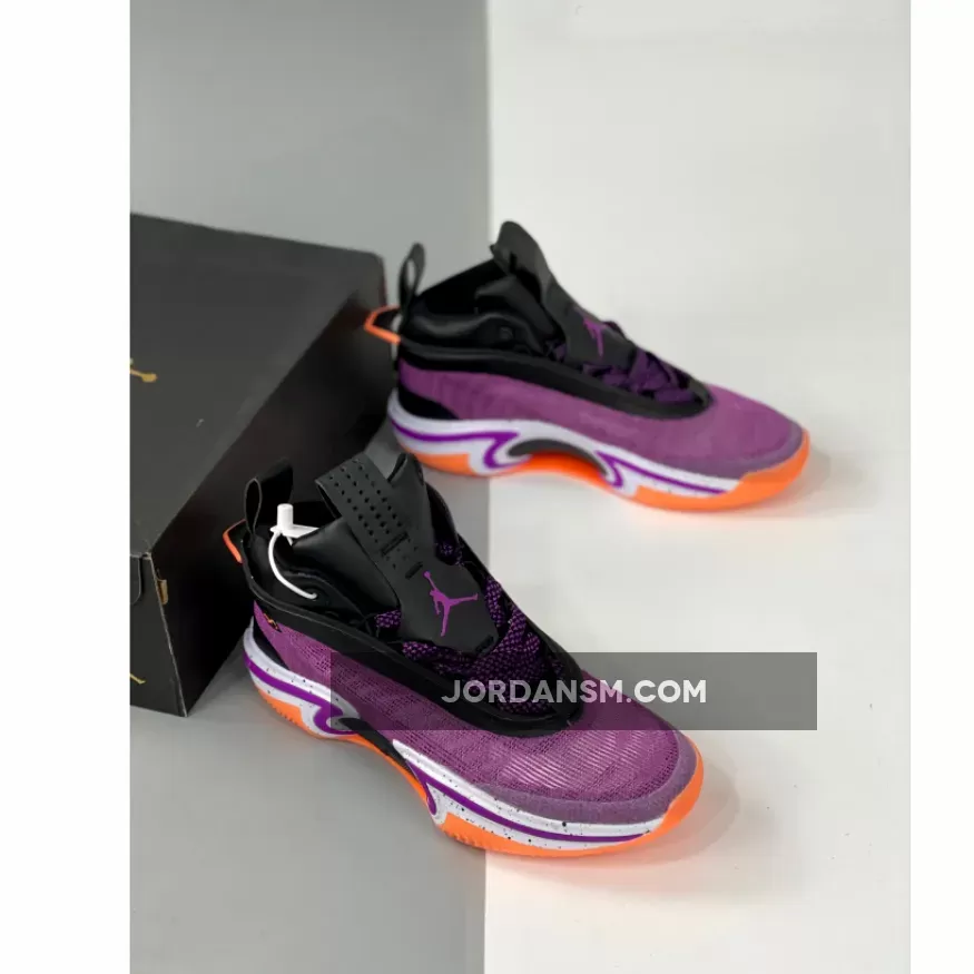 Air Jordan 36 'First Light' Black/White-Bright Mango-Hyper Violet / jordan 36 purple