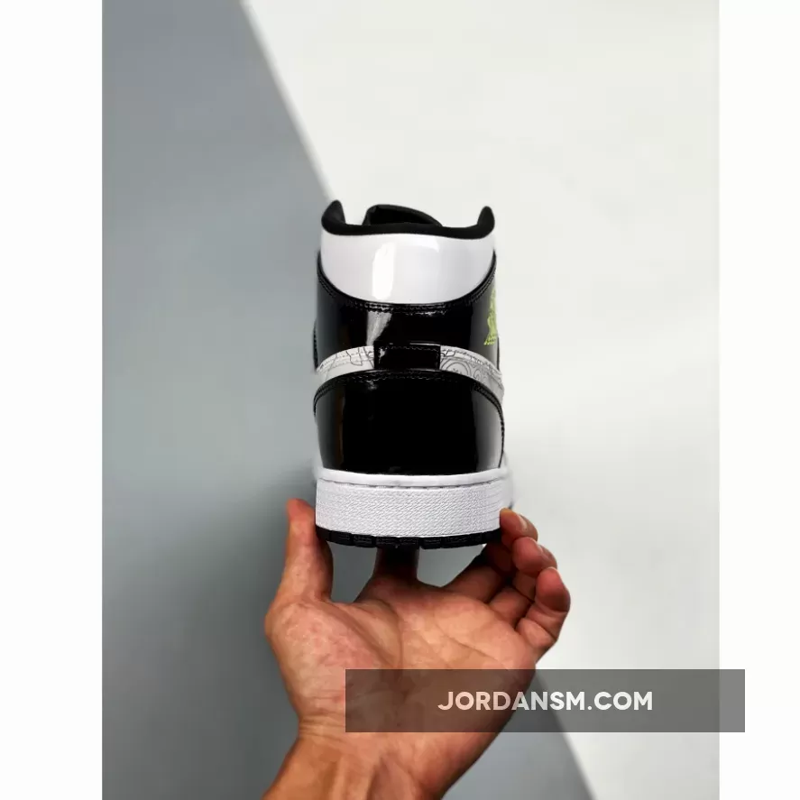Air Jordan 1 Mid DIY White/Black-Volt