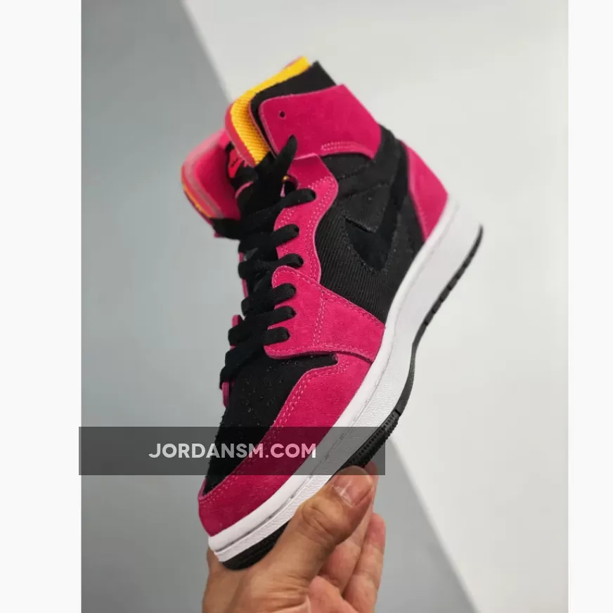 Air Jordan 1 Zoom Comfort Fireberry/Hyper Pink-White-Black CT0978-601 New Releases