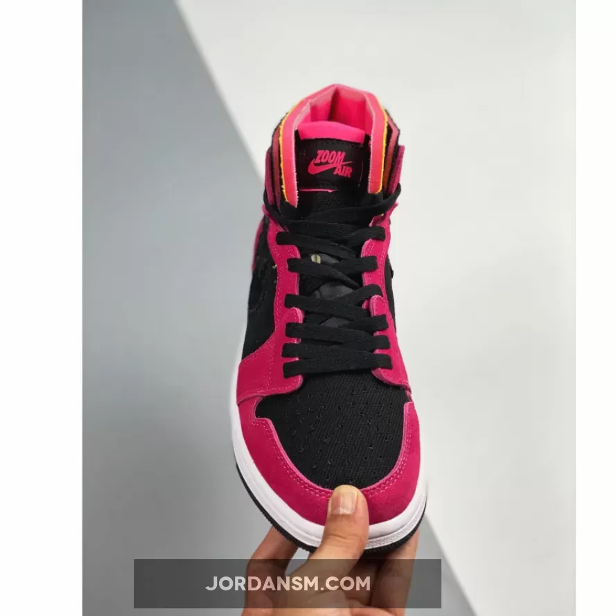Air Jordan 1 Zoom Comfort Fireberry/Hyper Pink-White-Black CT0978-601 New Releases