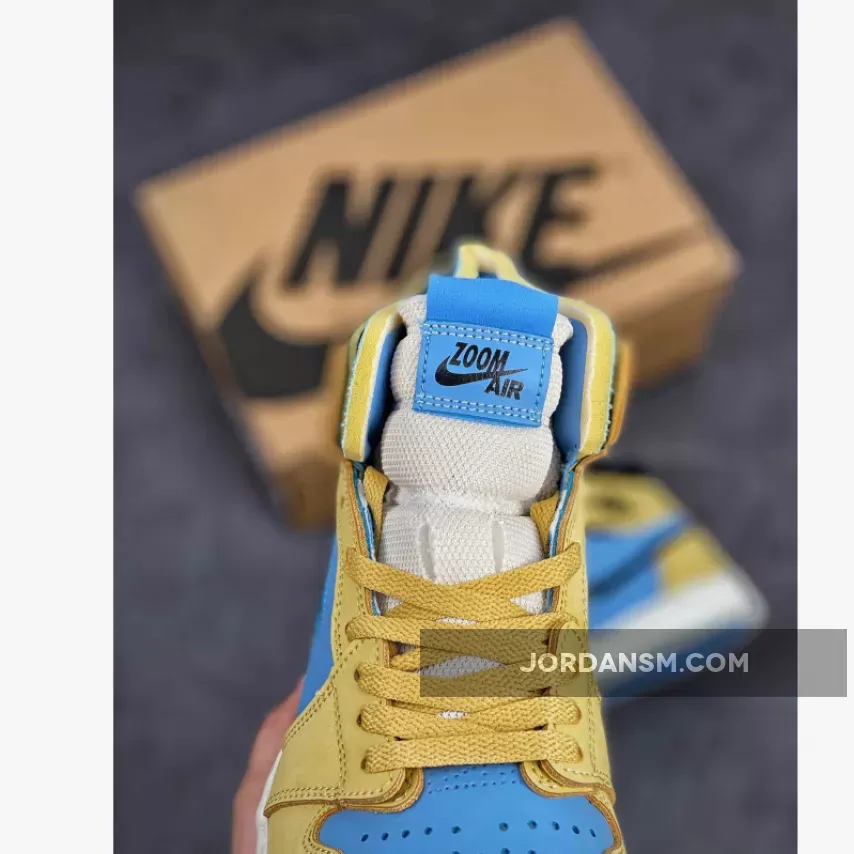 Air Jordan 1 Zoom Comfort Tan Light Blue New Releases
