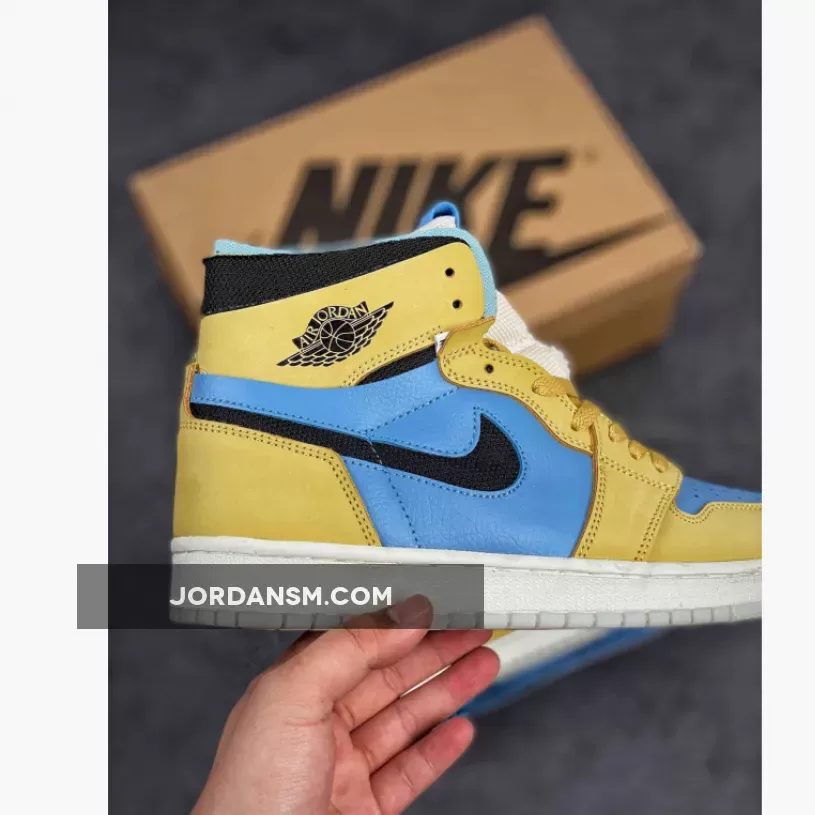 Air Jordan 1 Zoom Comfort Tan Light Blue New Releases