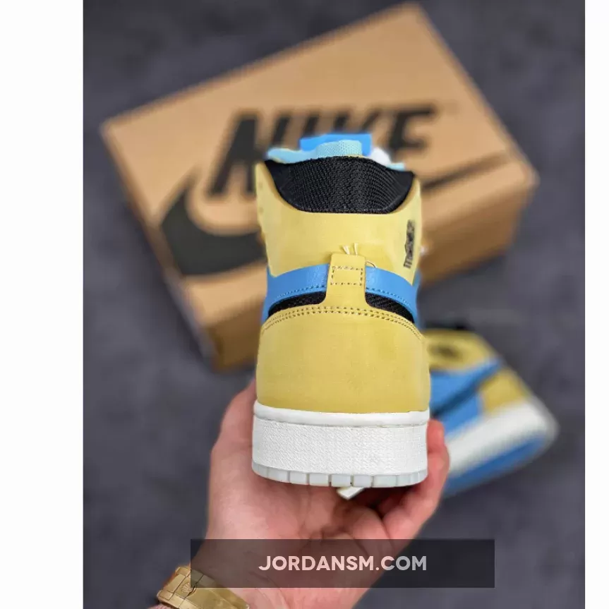 Air Jordan 1 Zoom Comfort Tan Light Blue New Releases