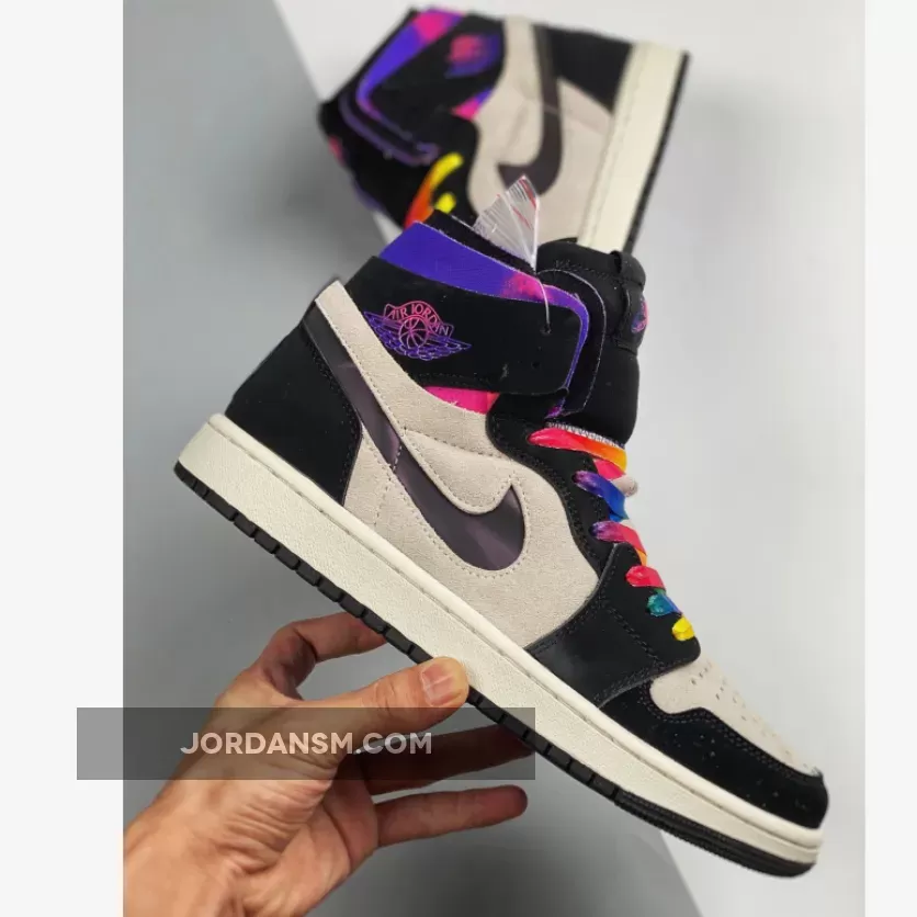 Air Jordan 1 Zoom Comfort 'PSG' White/Purple-Pink-Black DB3610-105 Restock
