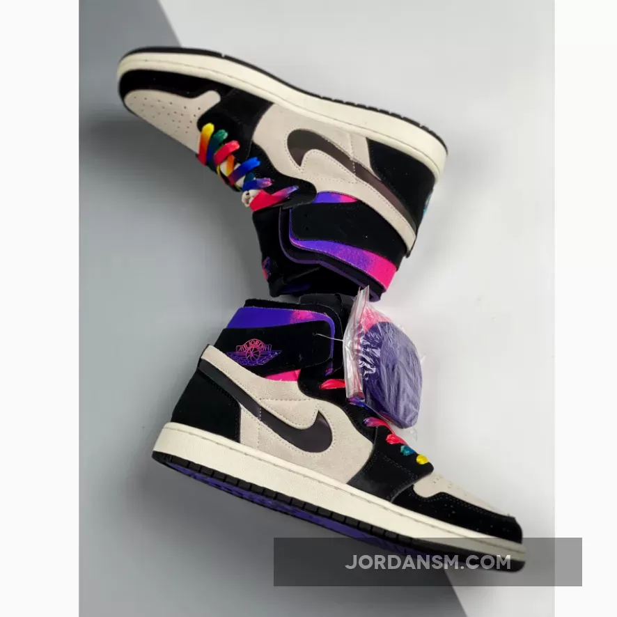 Air Jordan 1 Zoom Comfort 'PSG' White/Purple-Pink-Black DB3610-105 Restock