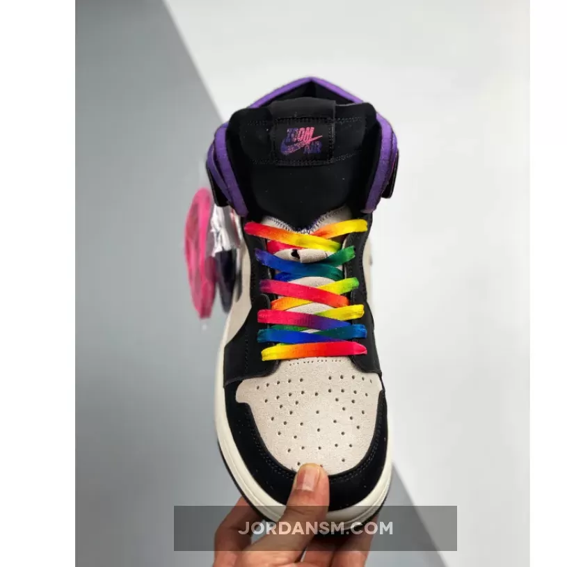 Air Jordan 1 Zoom Comfort 'PSG' White/Purple-Pink-Black DB3610-105 Restock