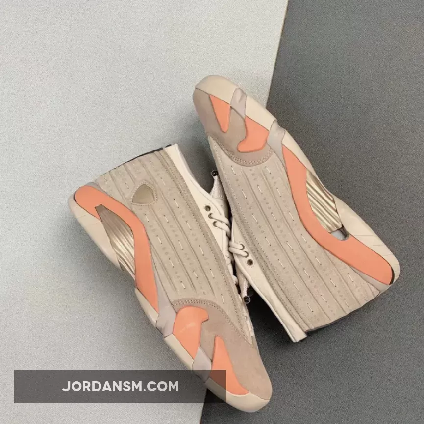 Clot x Air Jordan 14 Low Sepia Stone/Terra Blush-Desert Sand