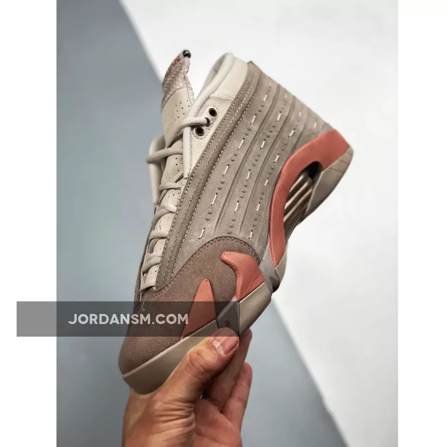 Clot x Air Jordan 14 Low Sepia Stone/Terra Blush-Desert Sand