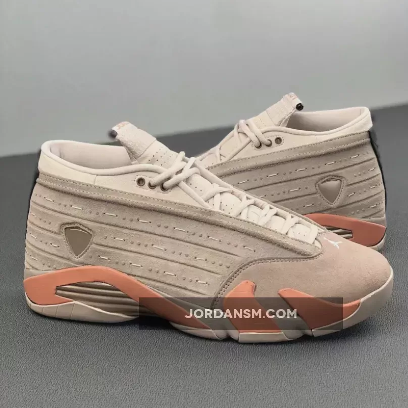 Clot x Air Jordan 14 Low Sepia Stone/Terra Blush-Desert Sand