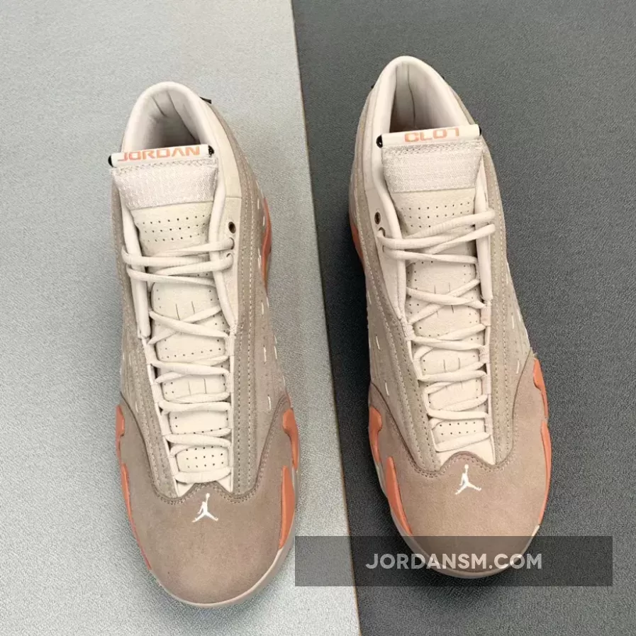 Clot x Air Jordan 14 Low Sepia Stone/Terra Blush-Desert Sand