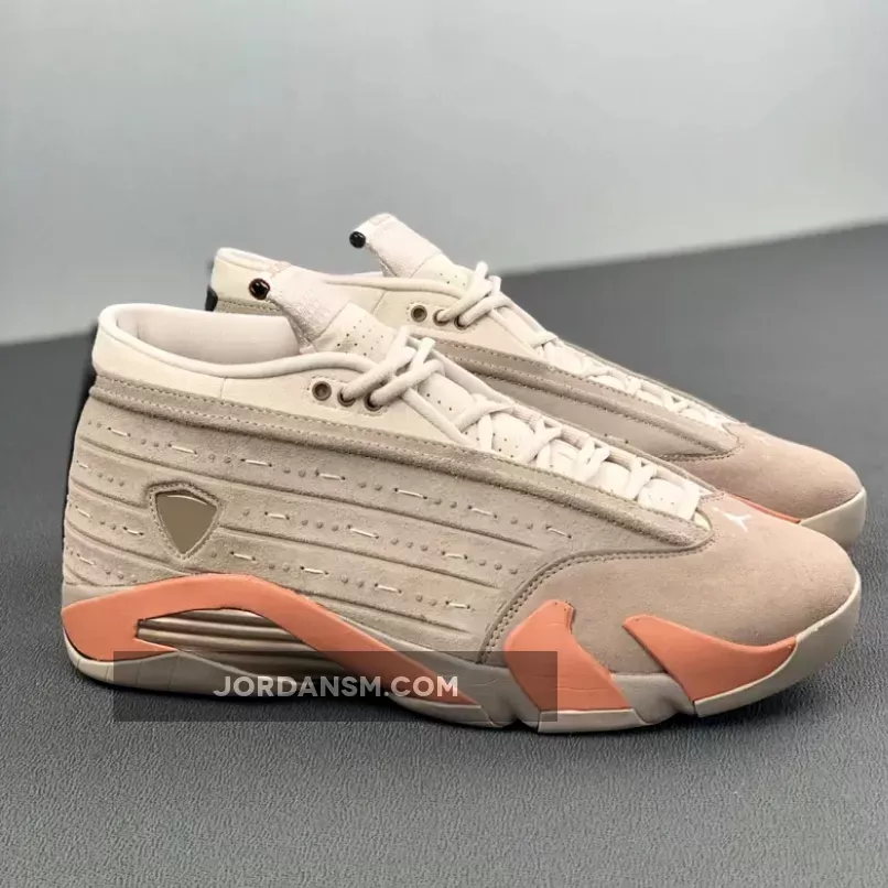 Clot x Air Jordan 14 Low Sepia Stone/Terra Blush-Desert Sand