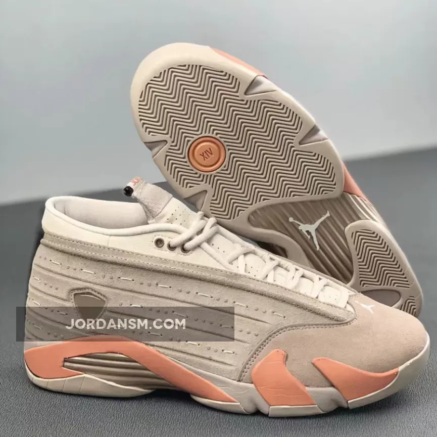 Clot x Air Jordan 14 Low Sepia Stone/Terra Blush-Desert Sand
