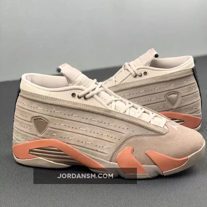 Clot x Air Jordan 14 Low Sepia Stone/Terra Blush-Desert Sand