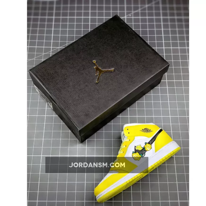 Air Jordan 1 Mid Dynamic Yellow Floral AV5174-700