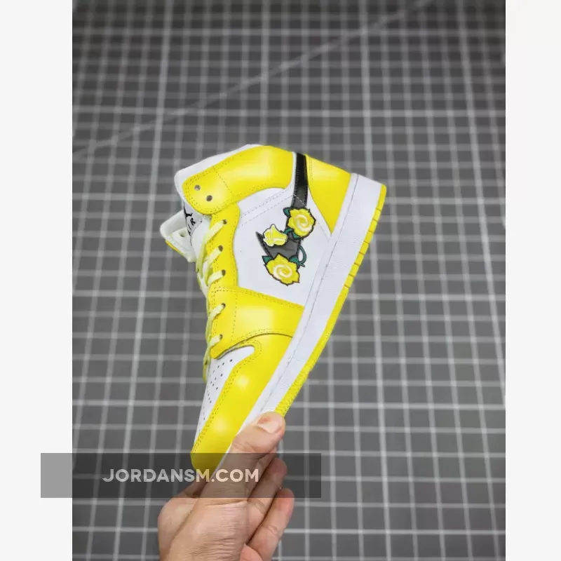 Air Jordan 1 Mid Dynamic Yellow Floral AV5174-700
