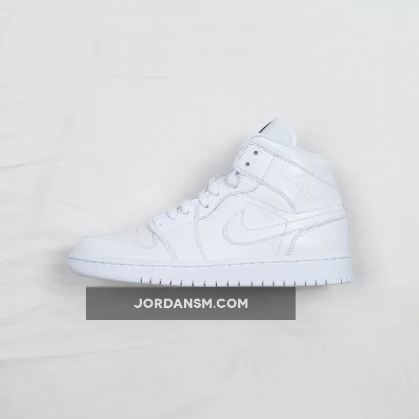 Air Jordan 1 Mid 'White Snakeskin' BQ6472-110 New Releases