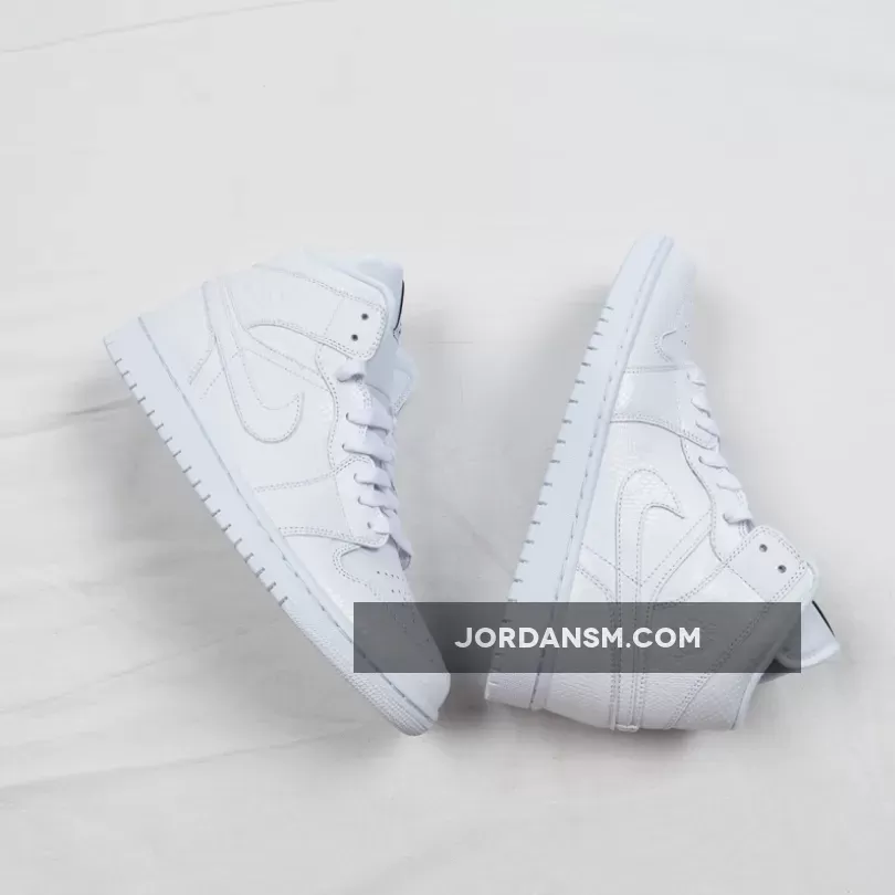 Air Jordan 1 Mid 'White Snakeskin' BQ6472-110 New Releases