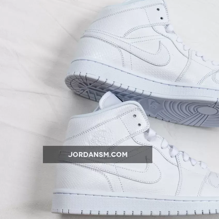 Air Jordan 1 Mid 'White Snakeskin' BQ6472-110 New Releases