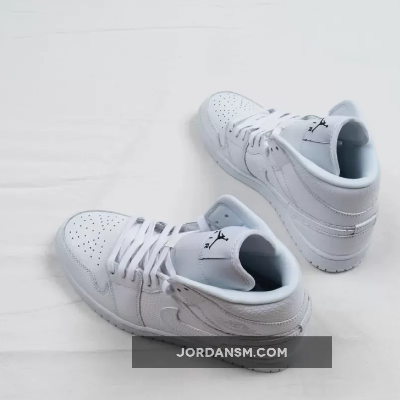 Air Jordan 1 Mid 'White Snakeskin' BQ6472-110 New Releases
