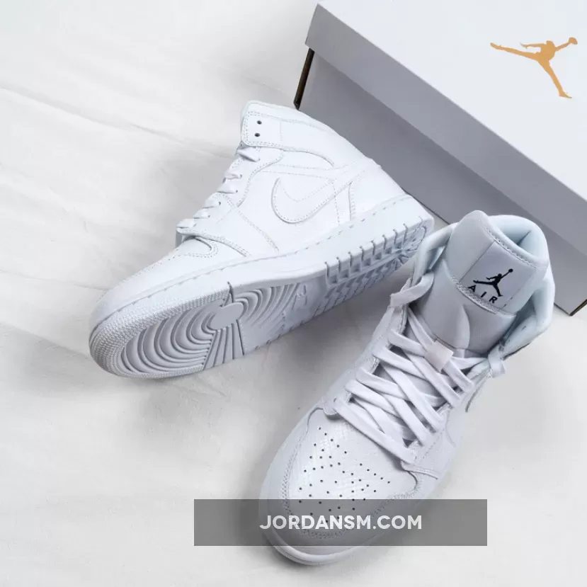 Air Jordan 1 Mid 'White Snakeskin' BQ6472-110 New Releases