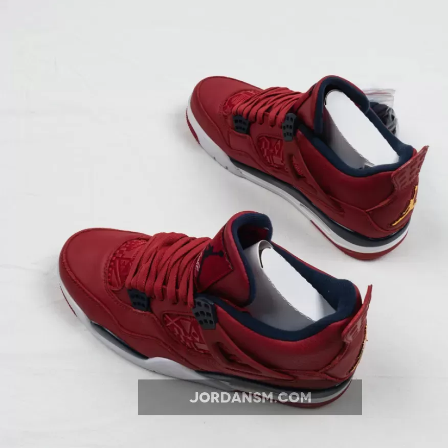 Air Jordan 4 SE FIBA Gym Red/White-Metallic Gold-Obsidian CI1184-617 Online