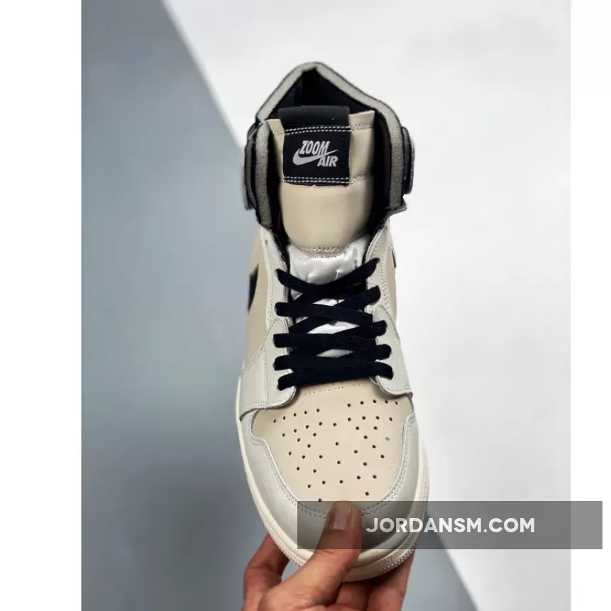 Air Jordan 1 High Zoom CMFT White/Black-Light Orewood Brown CT0979-100 Restock