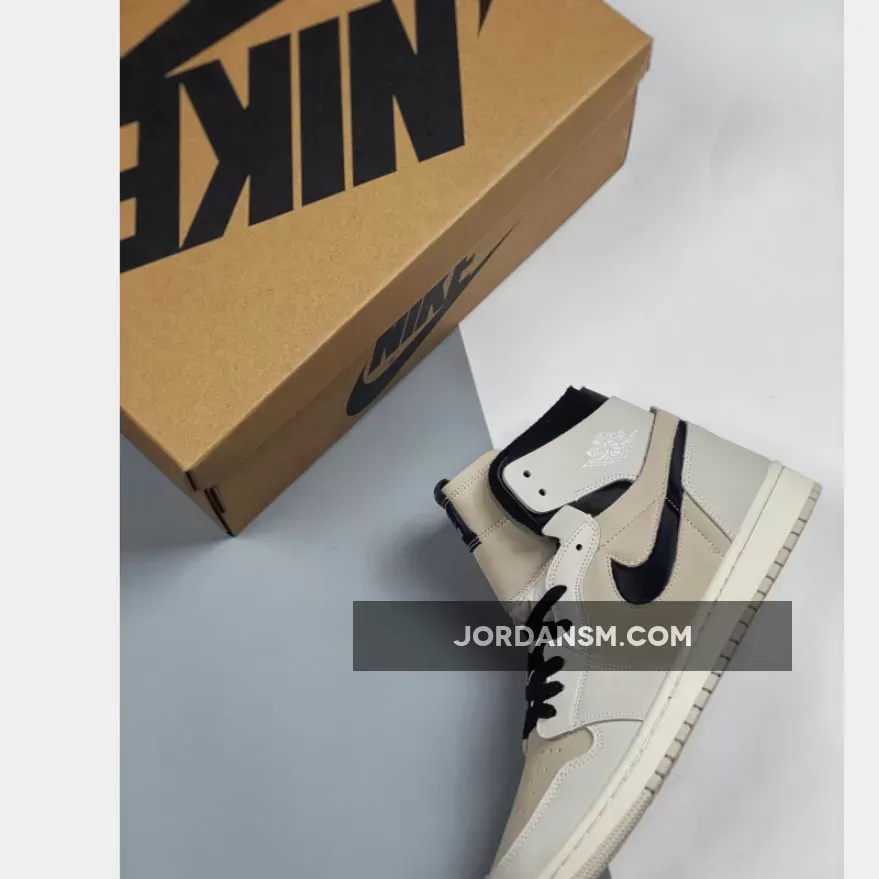 Air Jordan 1 High Zoom CMFT White/Black-Light Orewood Brown CT0979-100 Restock