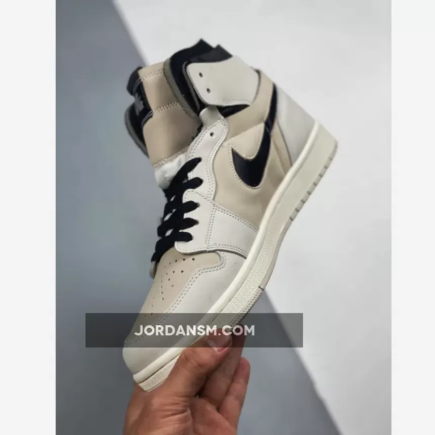 Air Jordan 1 High Zoom CMFT White/Black-Light Orewood Brown CT0979-100 Restock