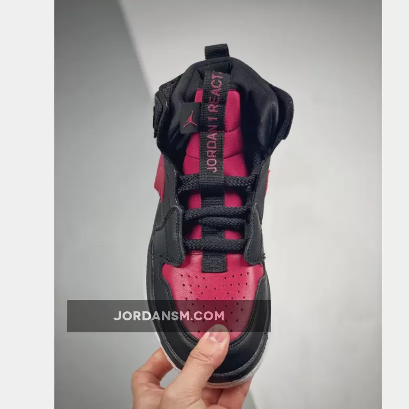 Air Jordan 1 React Black/White-Noble Red AR5321-006 Restock