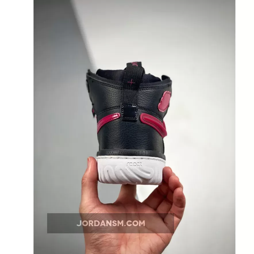 Air Jordan 1 React Black/White-Noble Red AR5321-006 Restock