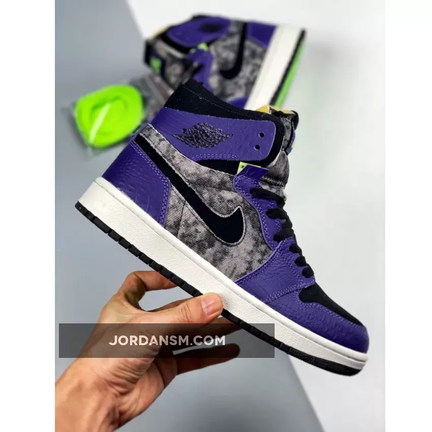 Air Jordan 1 Zoom Comfort 'Bayou Boys' New Orchid/Lime Blast-Black DC2133-500 Online