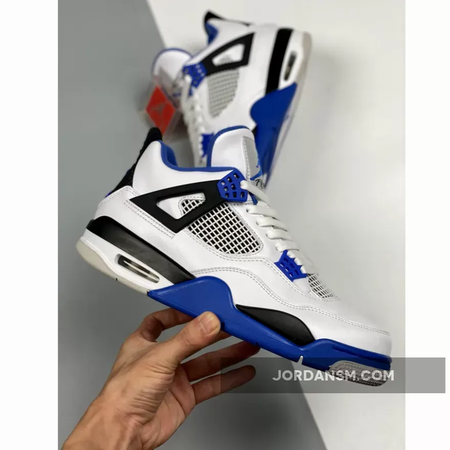 Air Jordan 4 'Motorsport' White/Game Royal-Black 308497-117 Online