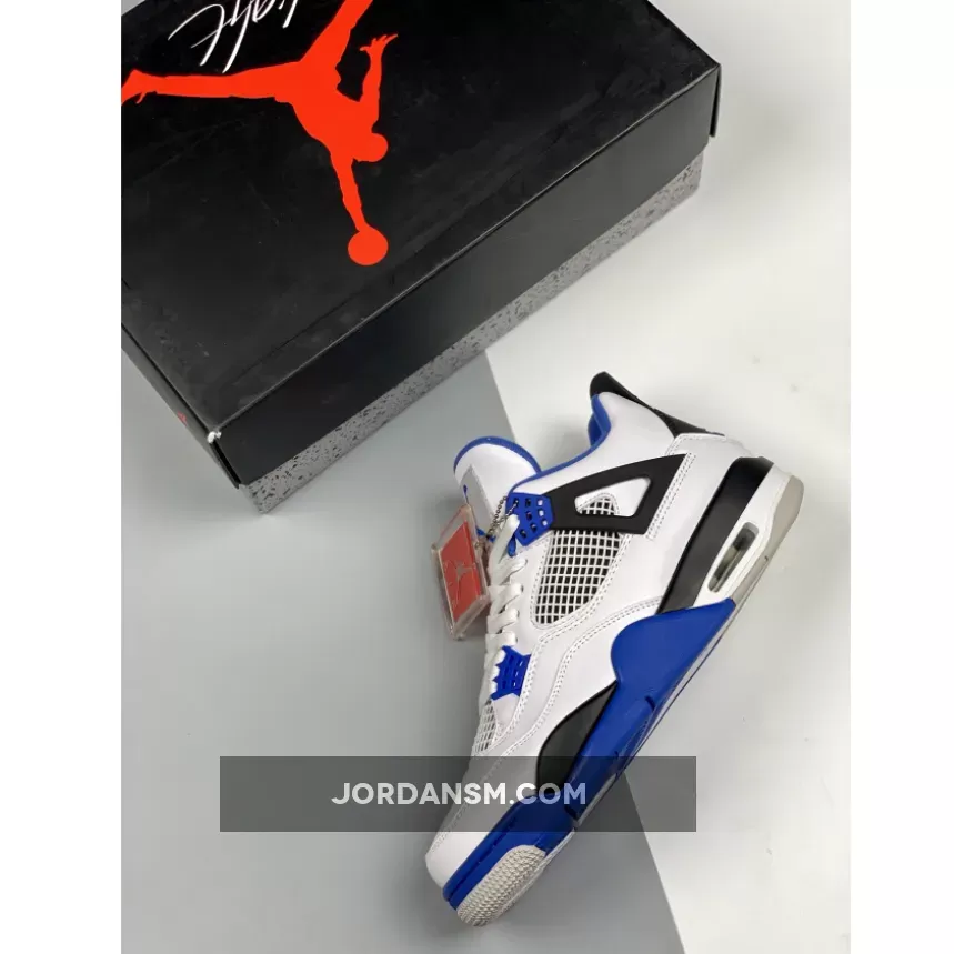 Air Jordan 4 'Motorsport' White/Game Royal-Black 308497-117 Online