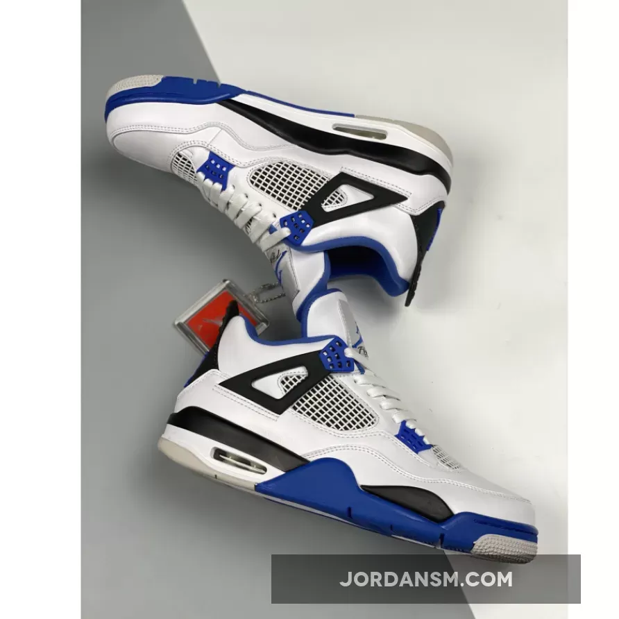 Air Jordan 4 'Motorsport' White/Game Royal-Black 308497-117 Online