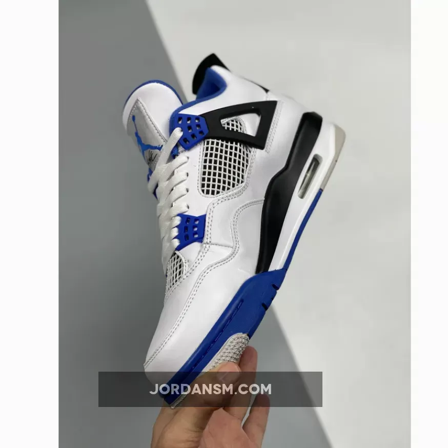 Air Jordan 4 'Motorsport' White/Game Royal-Black 308497-117 Online